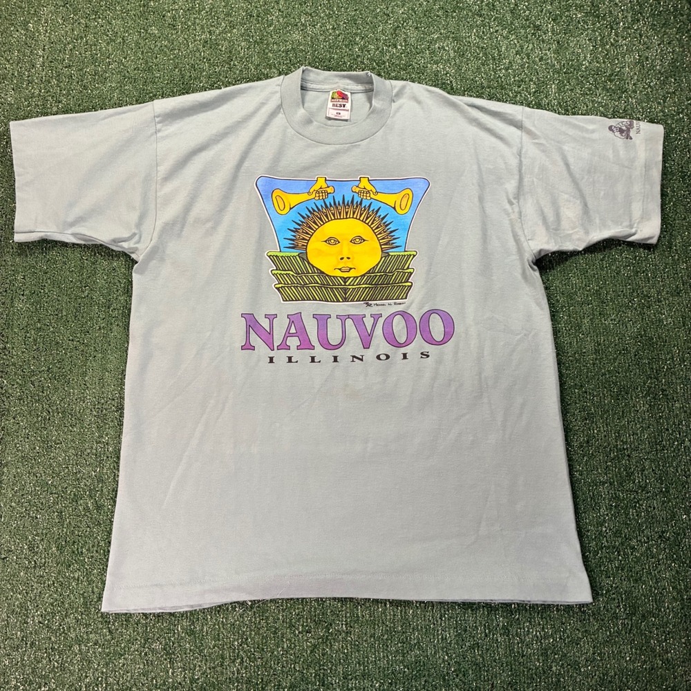 Vintage 90s Aztec Sun Nauvoo Graphic T-shirt